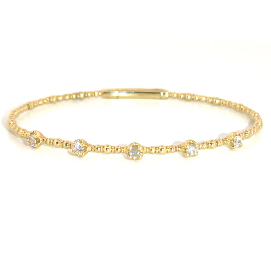 .40cttw. Diamond Flexible Bangle in 14K Yellow Gold