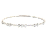 .65cttw. Diamond Flexible Bangle in 14K White Gold
