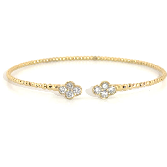 .70cttw. Diamond Flexible Bangle in 14K Yellow Gold