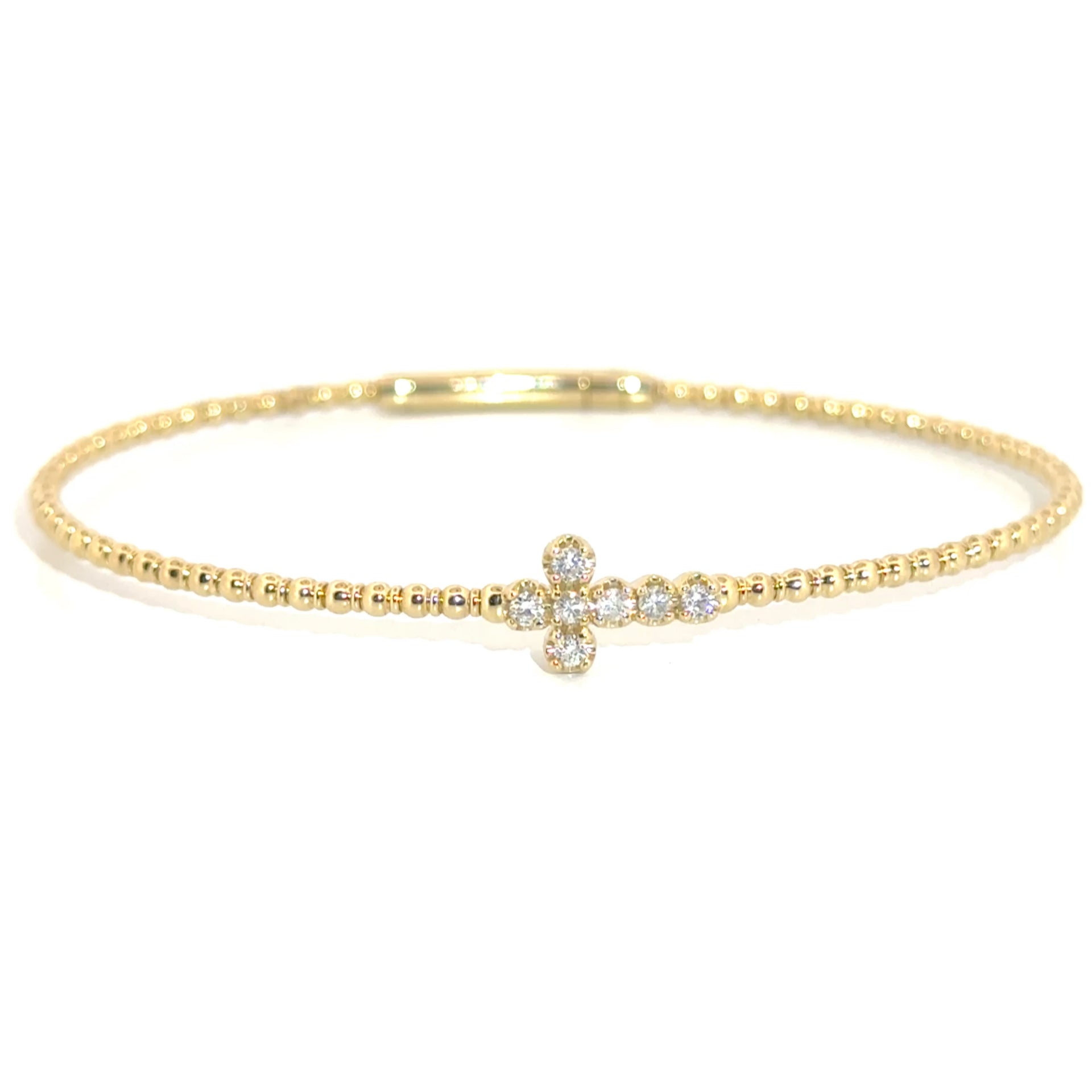 .20cttw. Diamond Flexible Bangle in 14K Yellow Gold