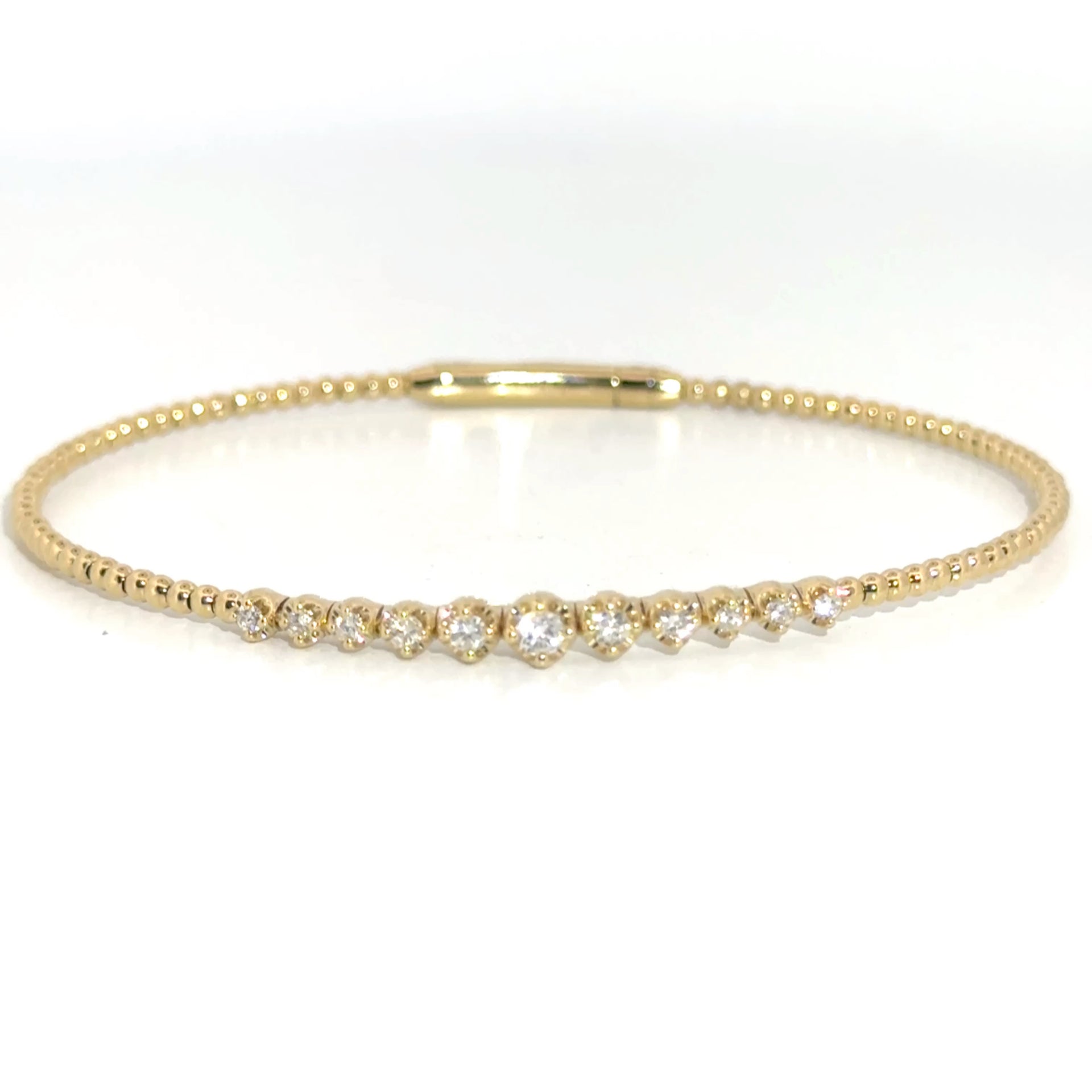 .30cttw. Diamond Flexible Bangle in 14K White Gold