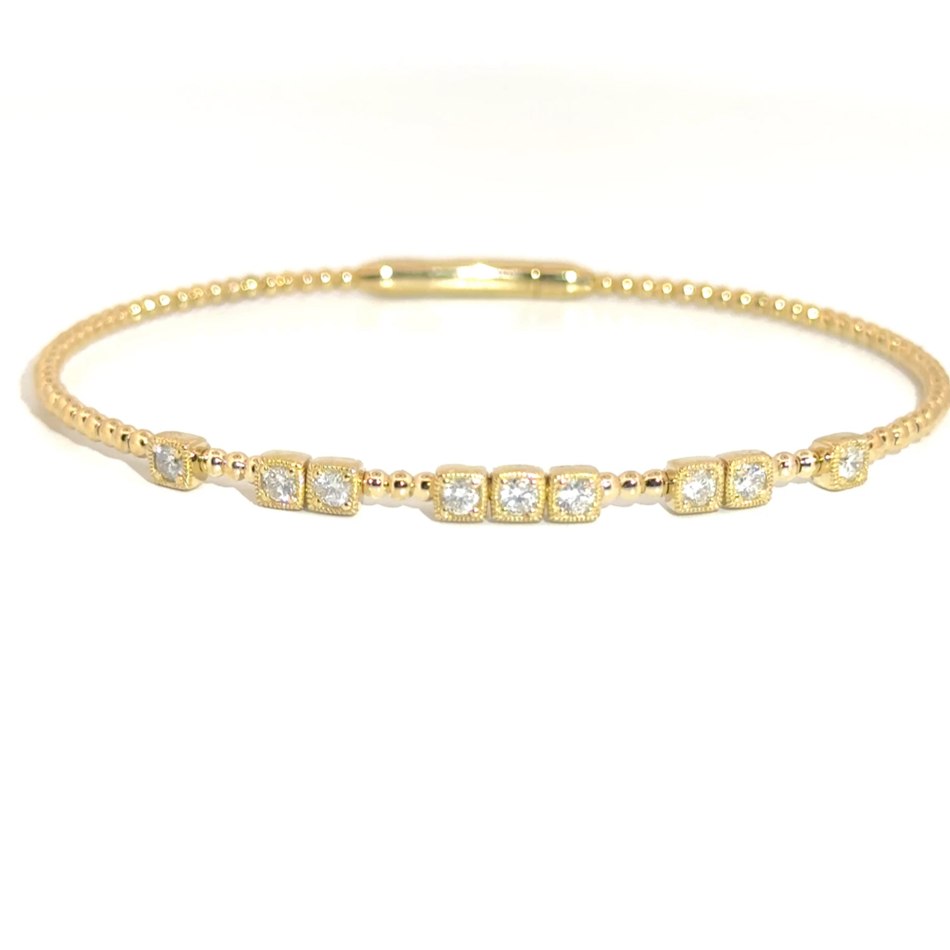 .50cttw. Diamond Flexible Bangle in 14K White Gold