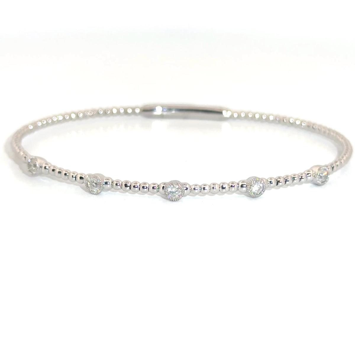 .30cttw. Diamond Flexible Bangle in 14K Yellow Gold