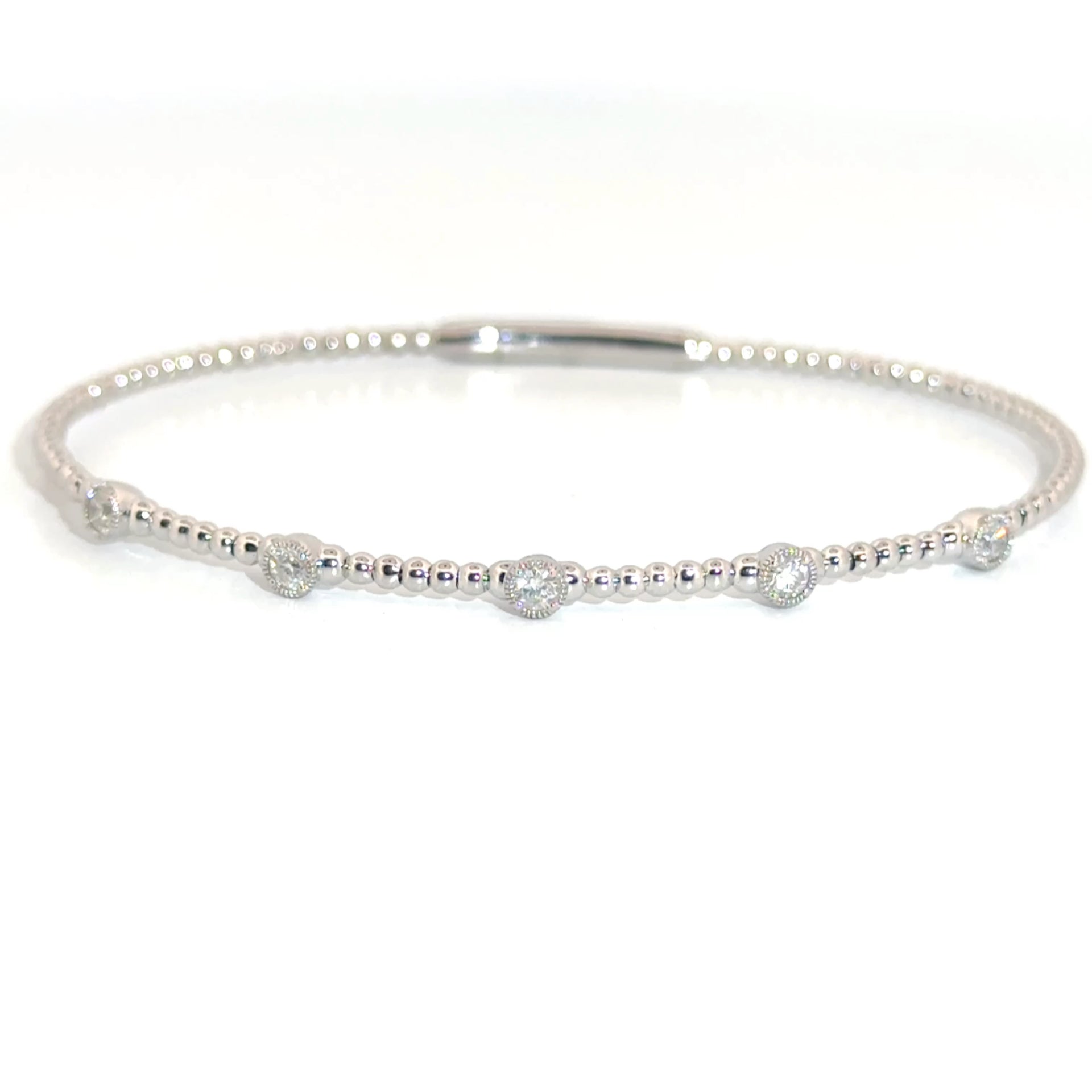 .30cttw. Diamond Flexible Bangle in 14K Yellow Gold