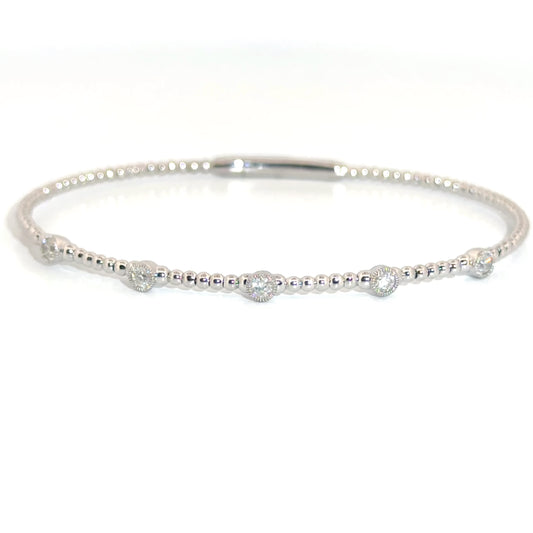 .30cttw. Diamond Flexible Bangle in 14K Yellow Gold
