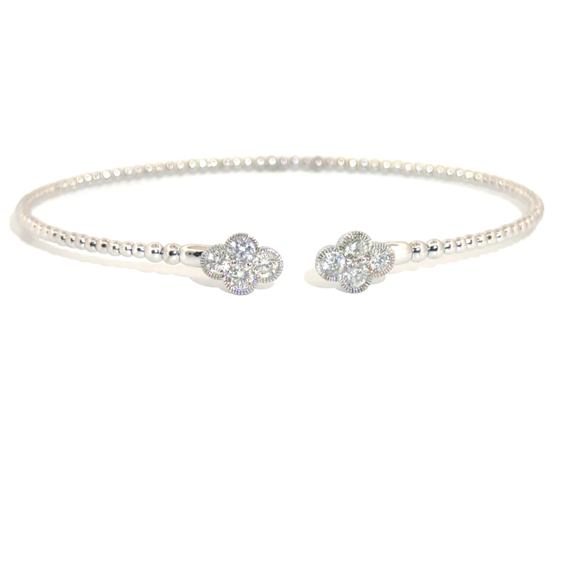 .70cttw. Diamond Flexible Bangle in 14K White Gold