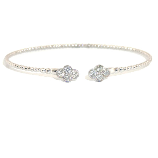 .70cttw. Diamond Flexible Bangle in 14K White Gold