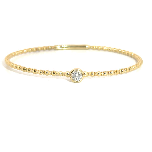 .30cttw. Diamond Flexible Bangle in 14K Yellow Gold