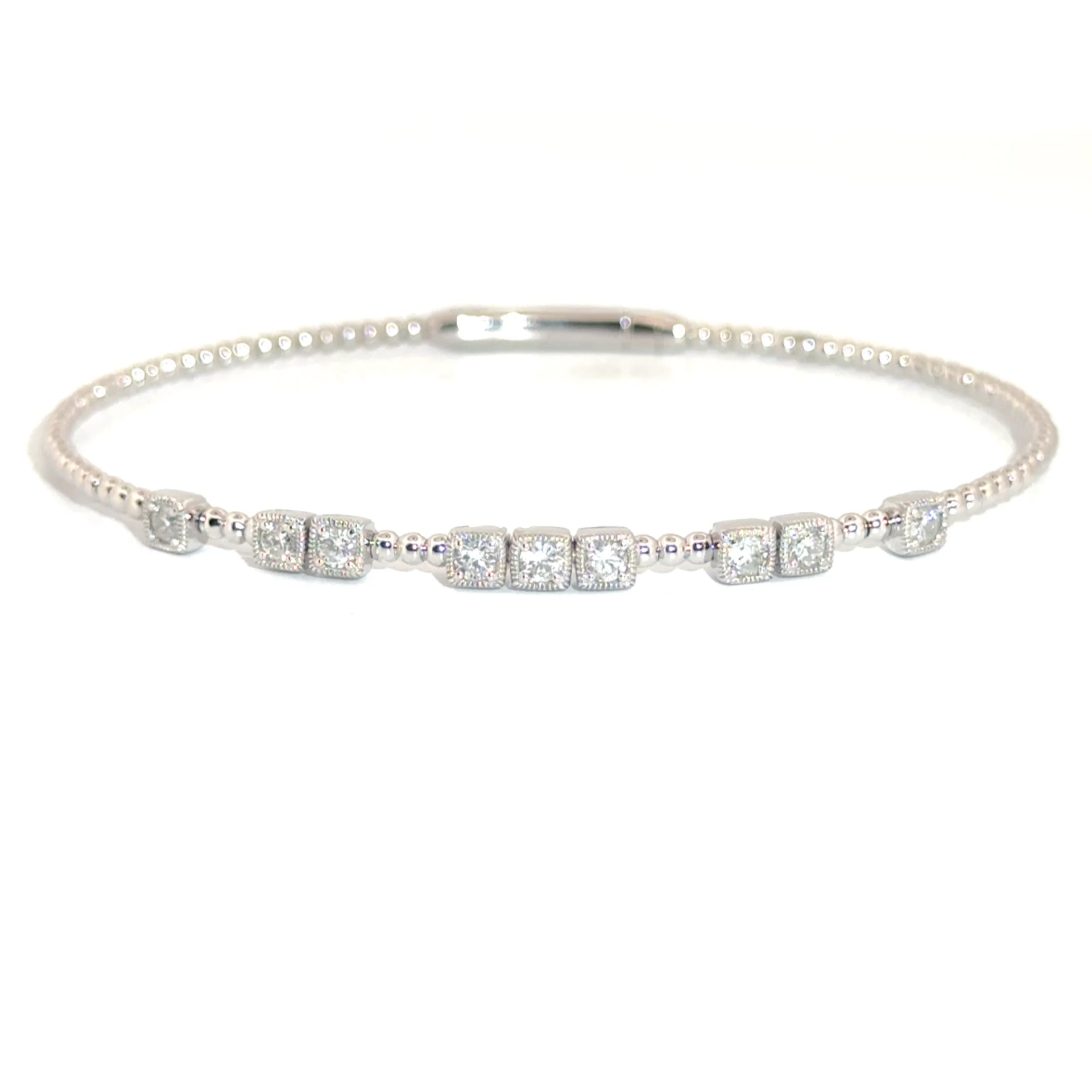 .45cttw. Diamond Flexible Bangle in 14K White Gold
