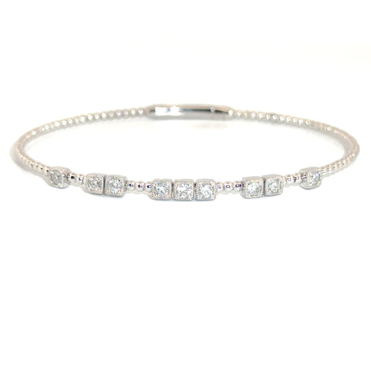 .45cttw. Diamond Flexible Bangle in 14K White Gold