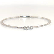 .25cttw. Diamond Flexible Bangle in 14K White Gold