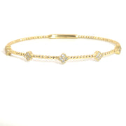 .35cttw. Diamond Flexible Bangle in 14K Yellow Gold
