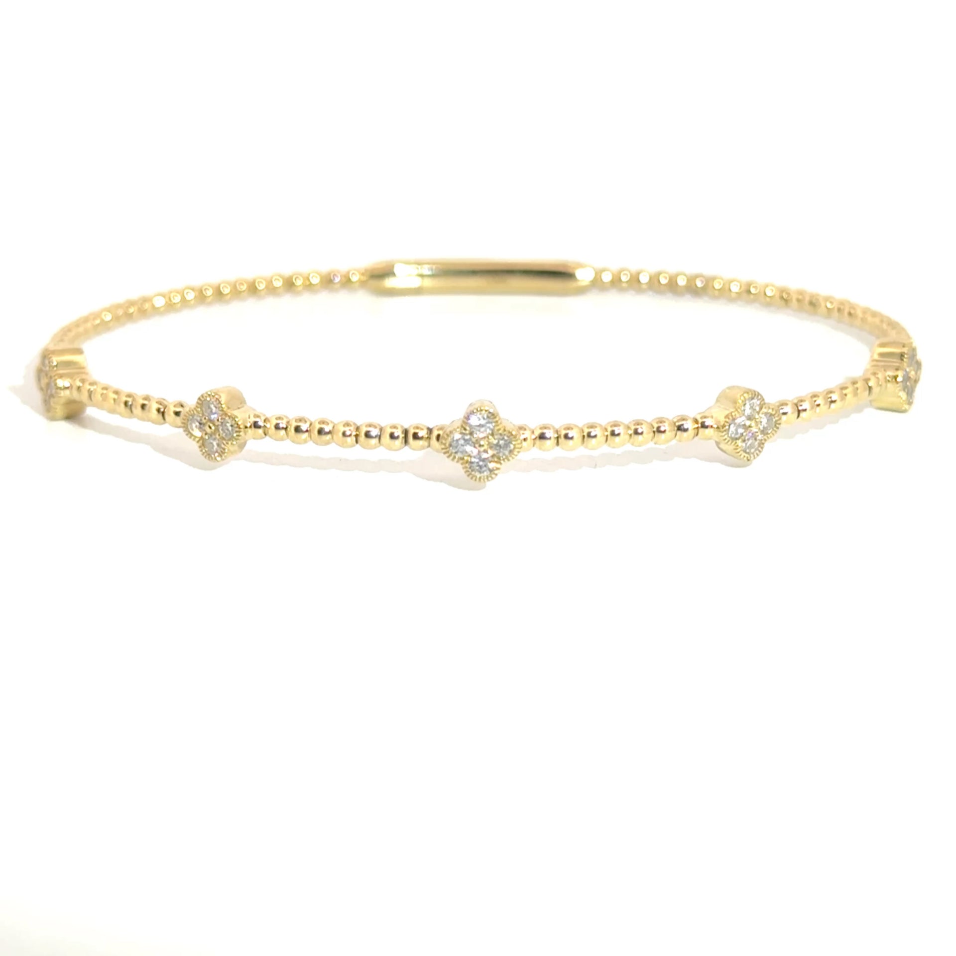 .35cttw. Diamond Flexible Bangle in 14K Yellow Gold