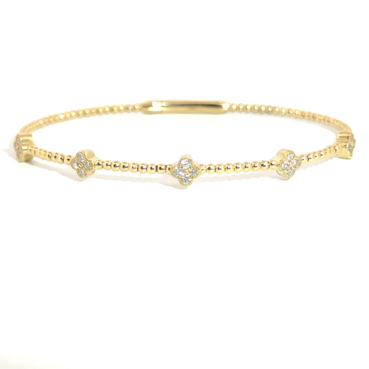 .35cttw. Diamond Flexible Bangle in 14K Yellow Gold