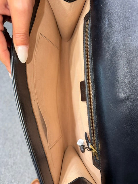 Gucci GG Marmont Black Flap Clutch