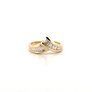 Natural Diamond Estate Fashion Ring in 14K Yellow Gold Sz 5.5