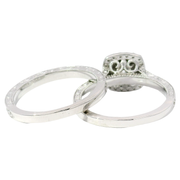 Neil Lane Natural Diamond Engagement Ring & Matching Band in 14K White Gold Sz 7