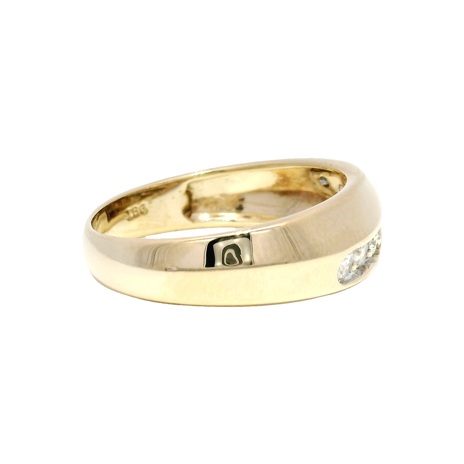 Natural Diamond Men's Ring Set in 14K Yellow Gold