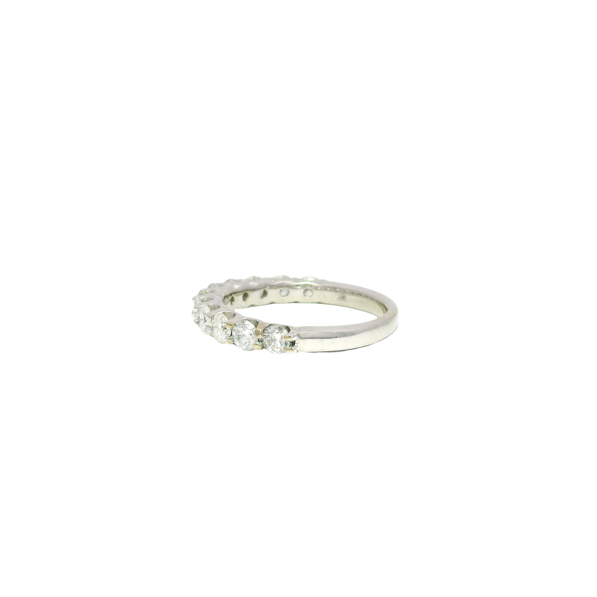Natural Diamond Band in 14K White Gold Sz 5.5
