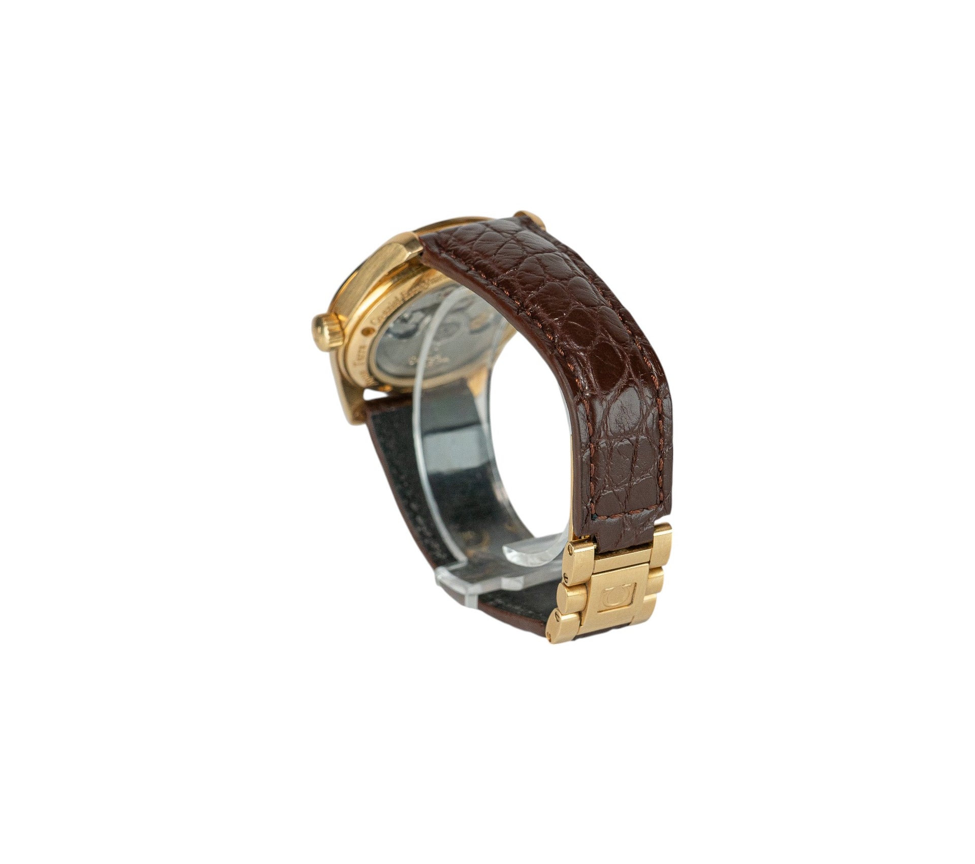 36mm Omega Seamaster MoP Dial 18K Yellow Gold on Leather Strap