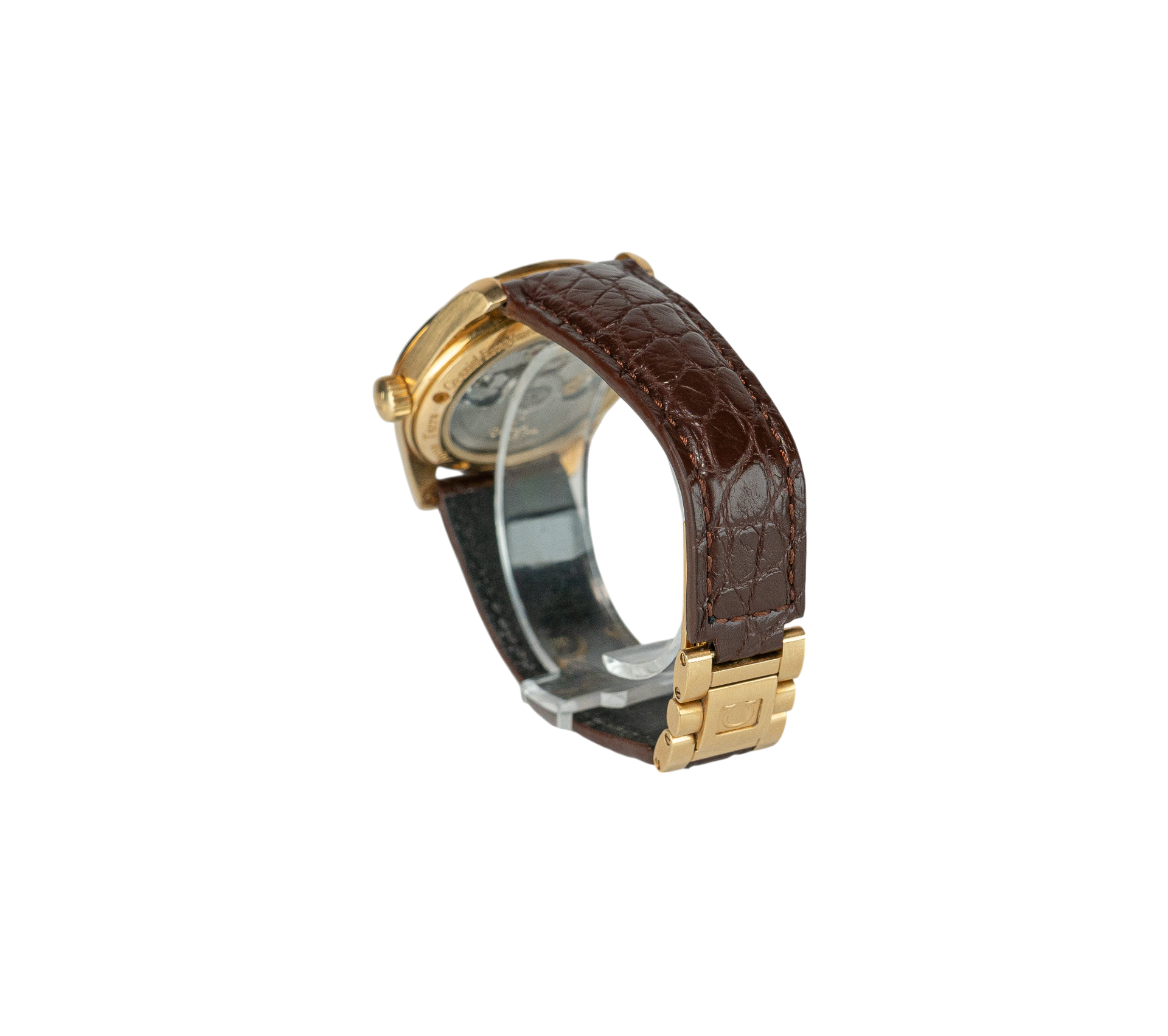 36mm Omega Seamaster MoP Dial 18K Yellow Gold on Leather Strap