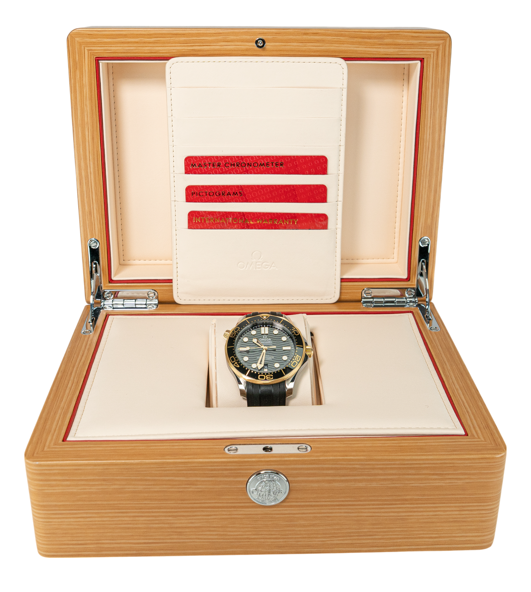 42mm Omega Seamaster 300 Steel & 18K Ceragold on Rubber Strap (2024)
