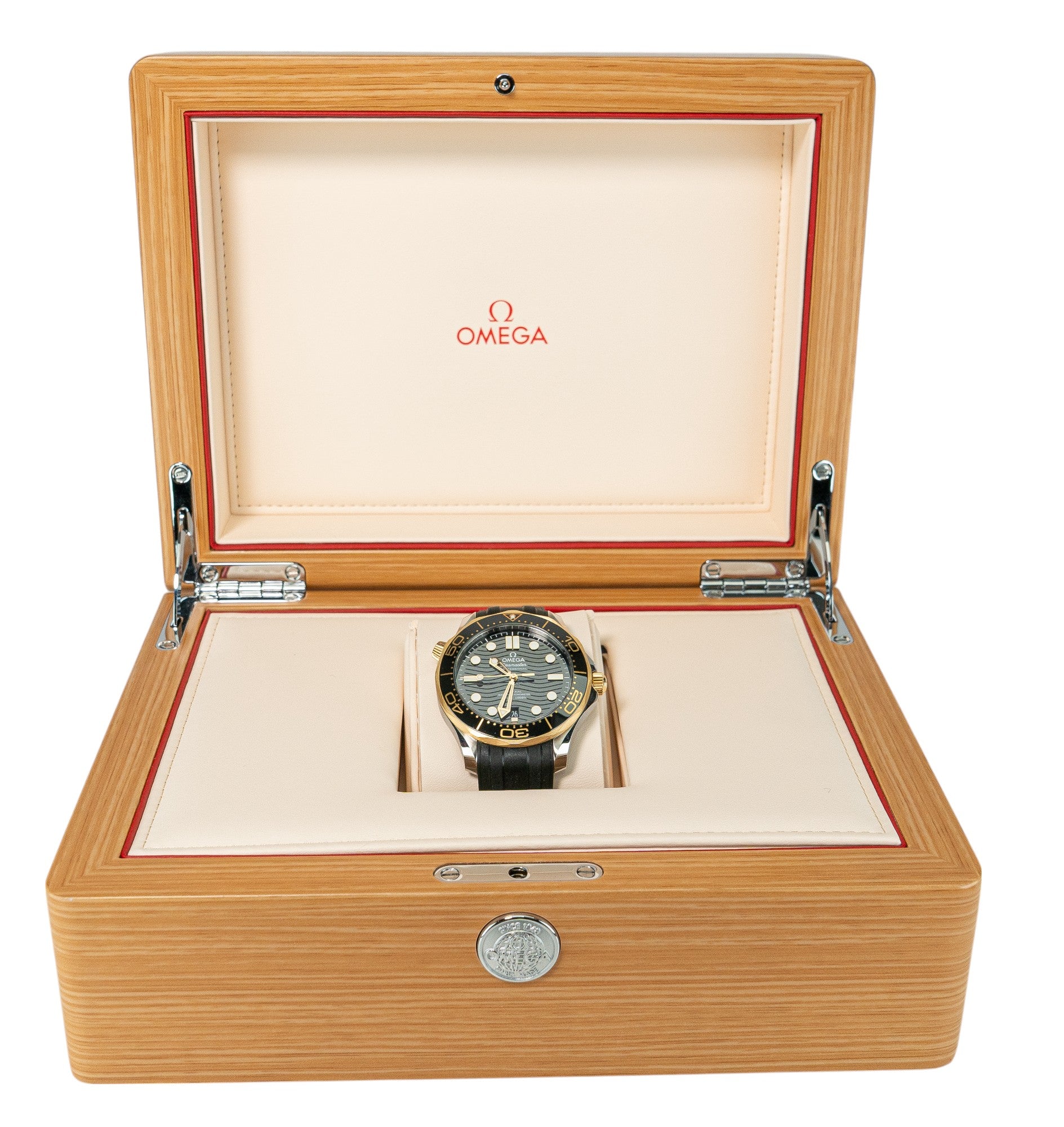 42mm Omega Seamaster 300 Steel & 18K Ceragold on Rubber Strap (2024)