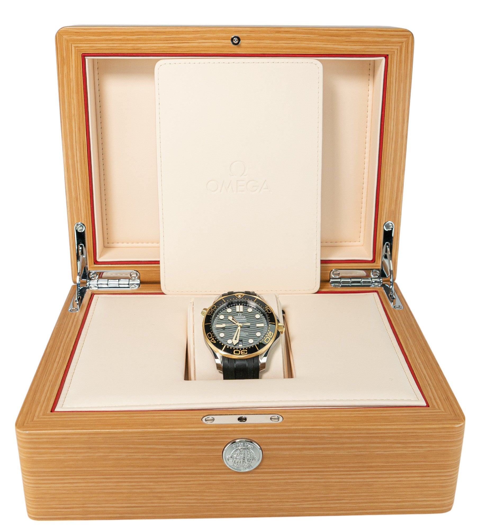 42mm Omega Seamaster 300 Steel & 18K Ceragold on Rubber Strap (2024)