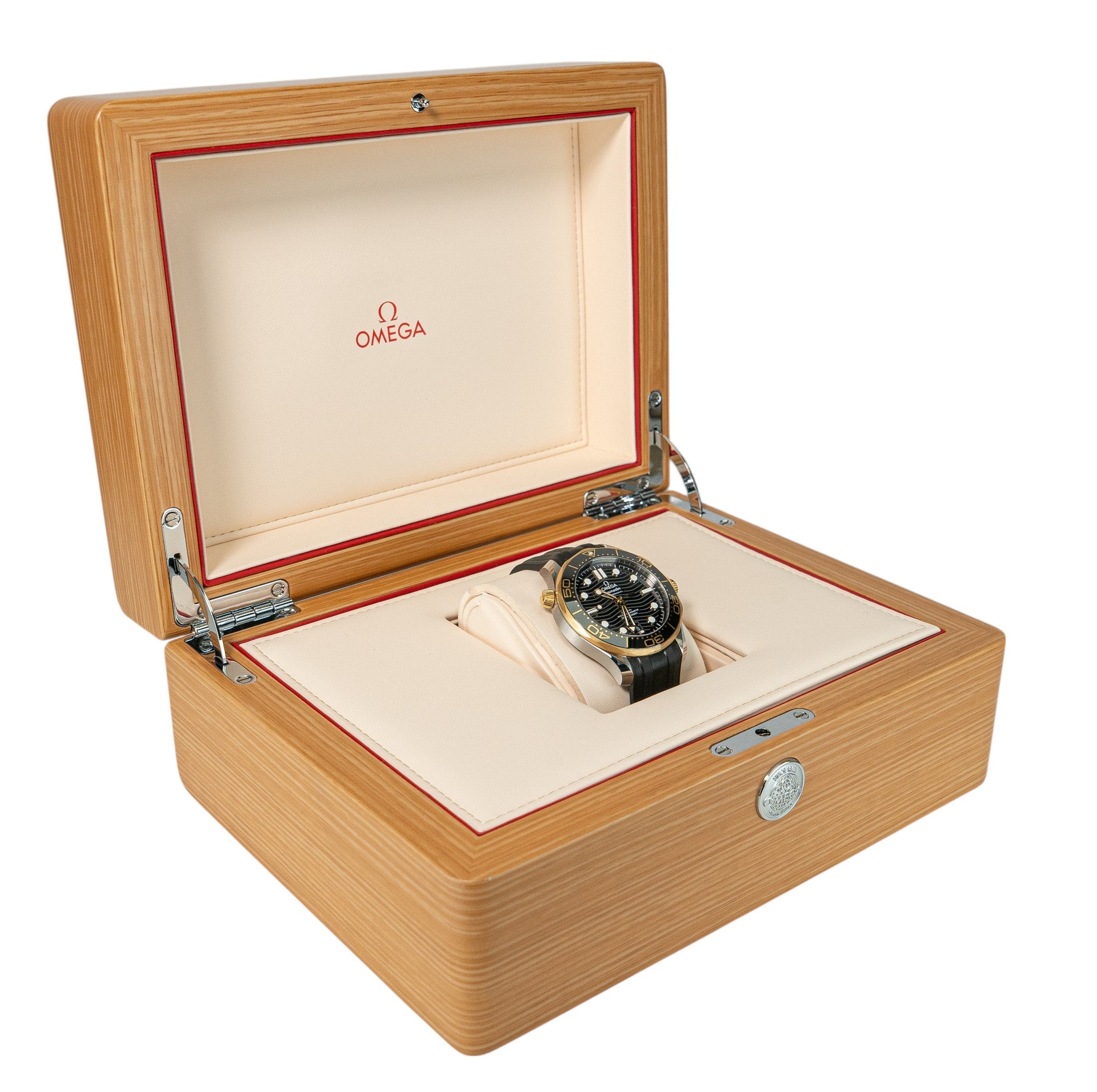 42mm Omega Seamaster 300 Steel & 18K Ceragold on Rubber Strap (2024)
