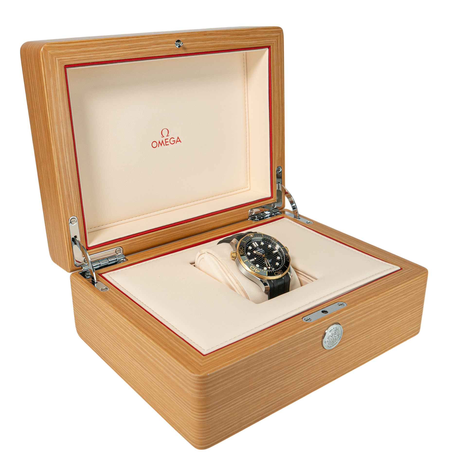 42mm Omega Seamaster 300 Steel & 18K Ceragold on Rubber Strap (2024)