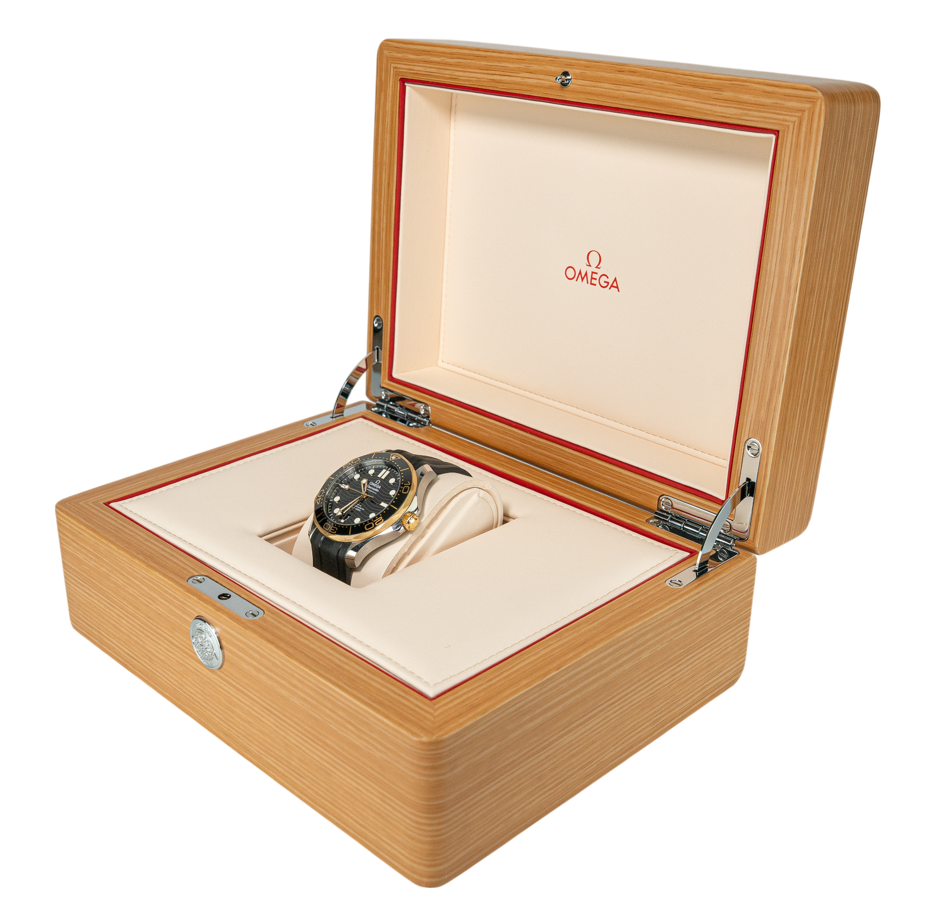 42mm Omega Seamaster 300 Steel & 18K Ceragold on Rubber Strap (2024)