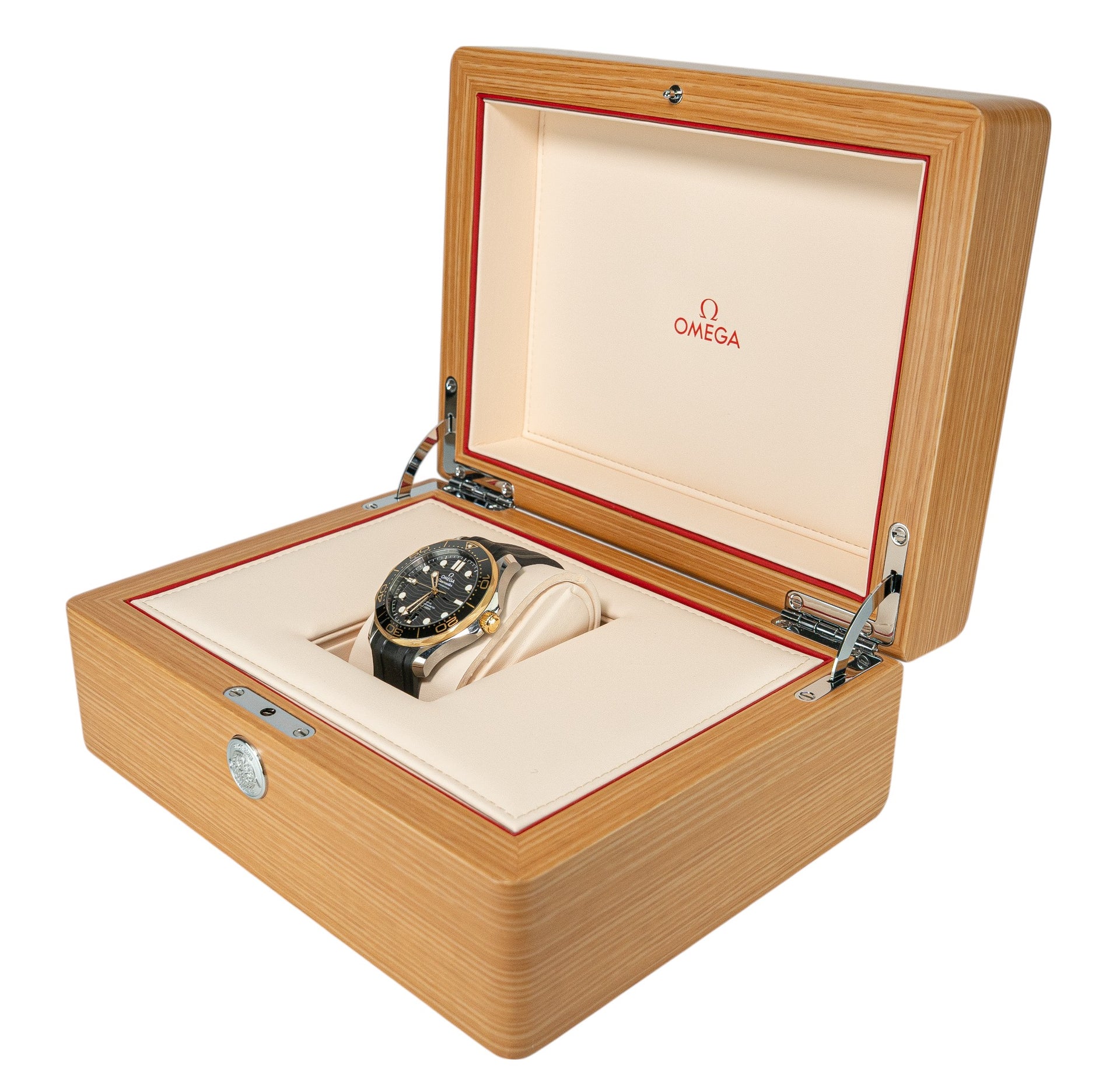 42mm Omega Seamaster 300 Steel & 18K Ceragold on Rubber Strap (2024)