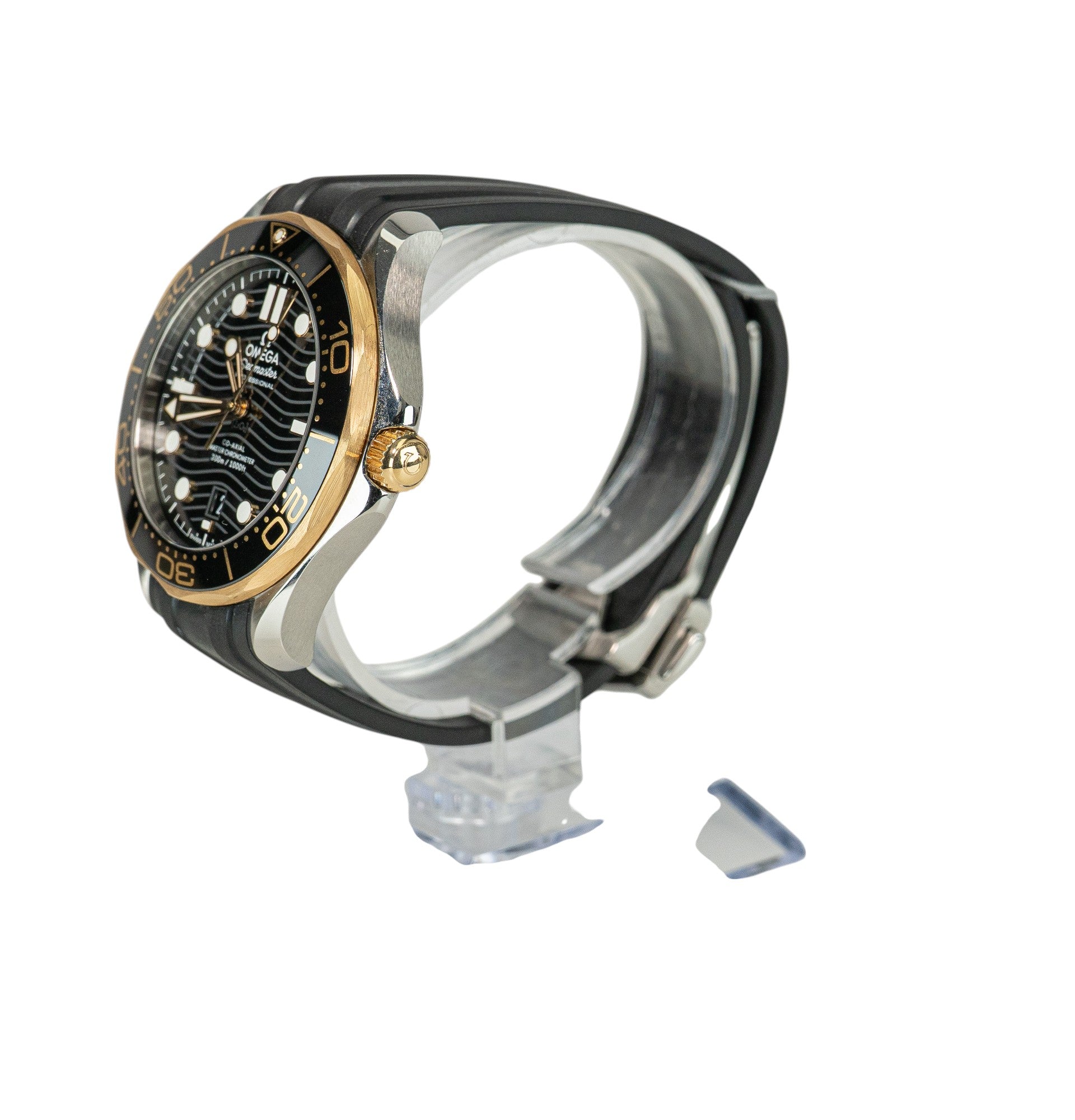 42mm Omega Seamaster 300 Steel & 18K Ceragold on Rubber Strap (2024)