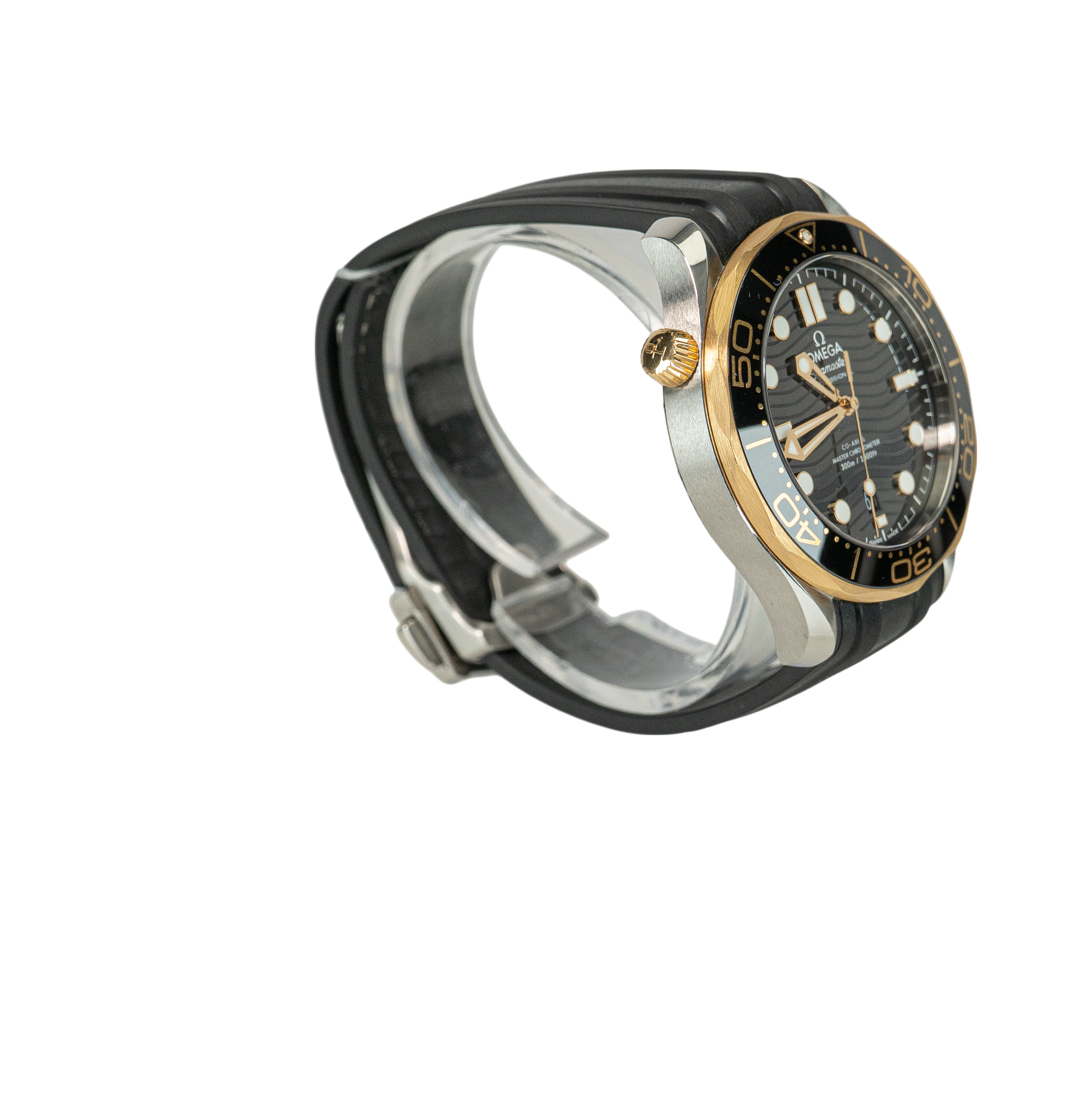 42mm Omega Seamaster 300 Steel & 18K Ceragold on Rubber Strap (2024)