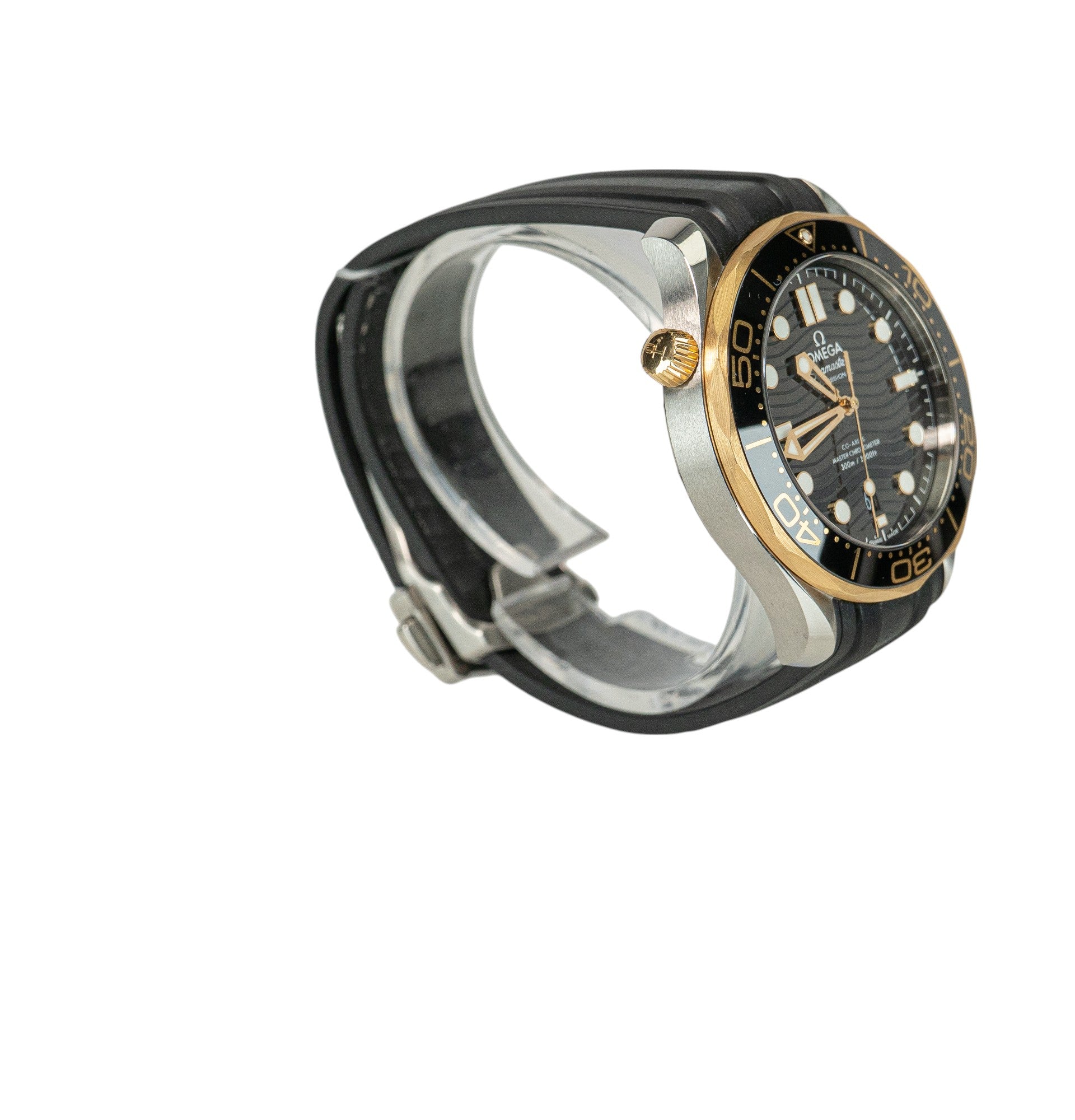 42mm Omega Seamaster 300 Steel & 18K Ceragold on Rubber Strap (2024)