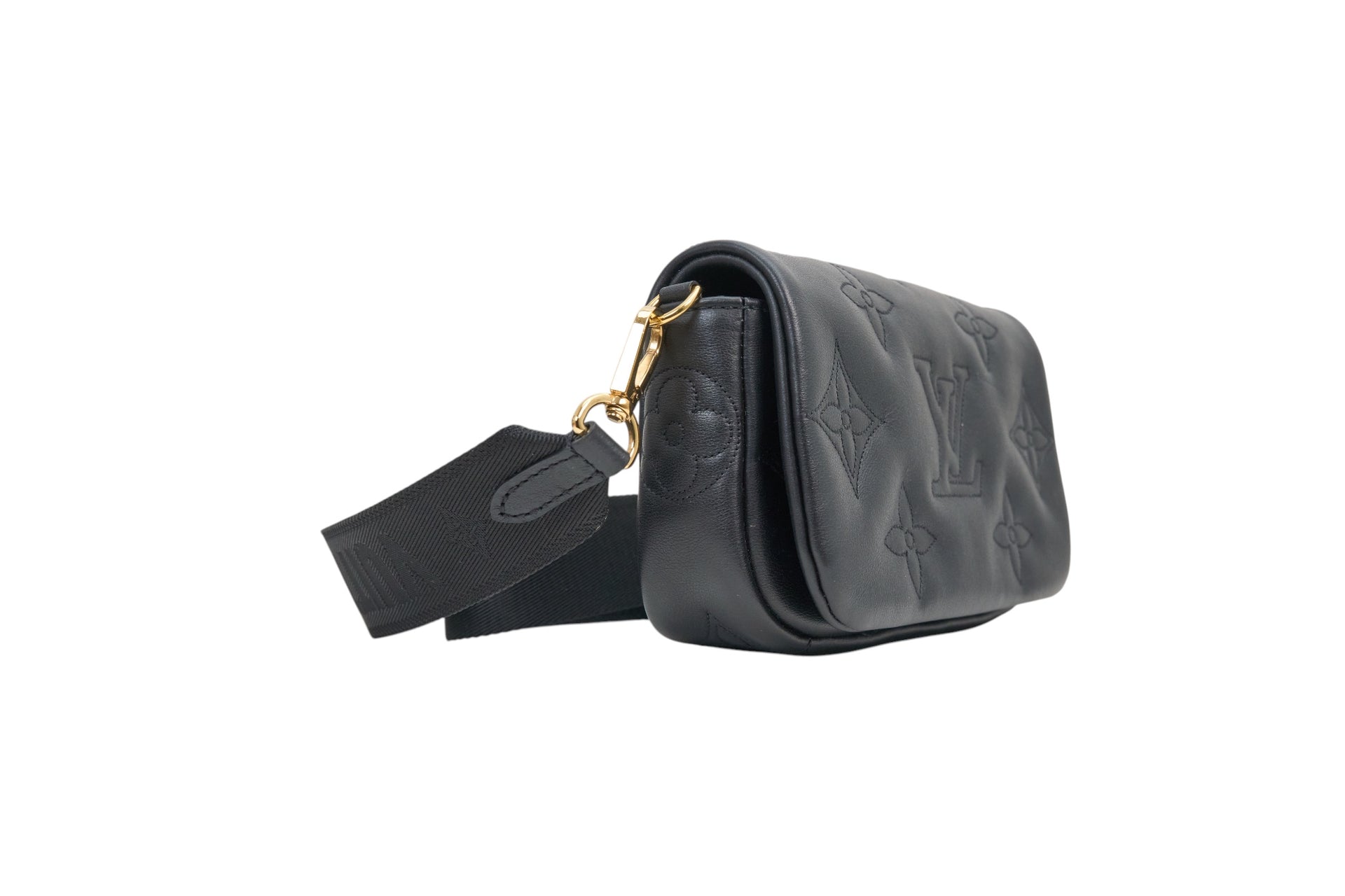 Louis Vuitton Wallet On Strap Bubblegram Black