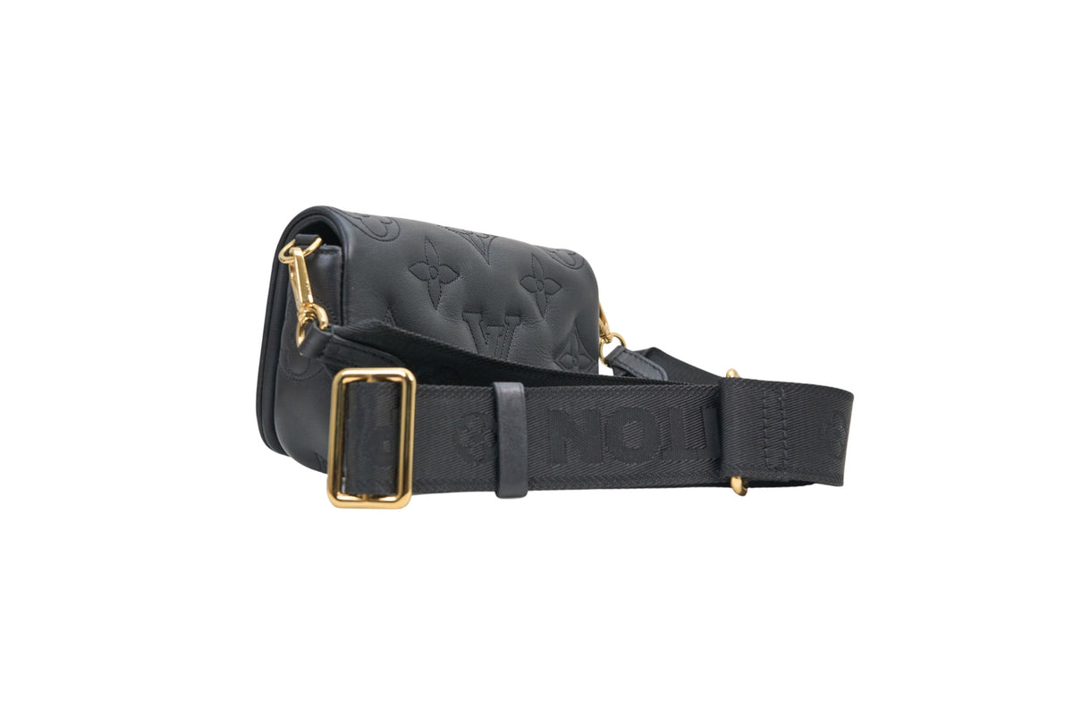 Louis Vuitton Wallet On Strap Bubblegram Black