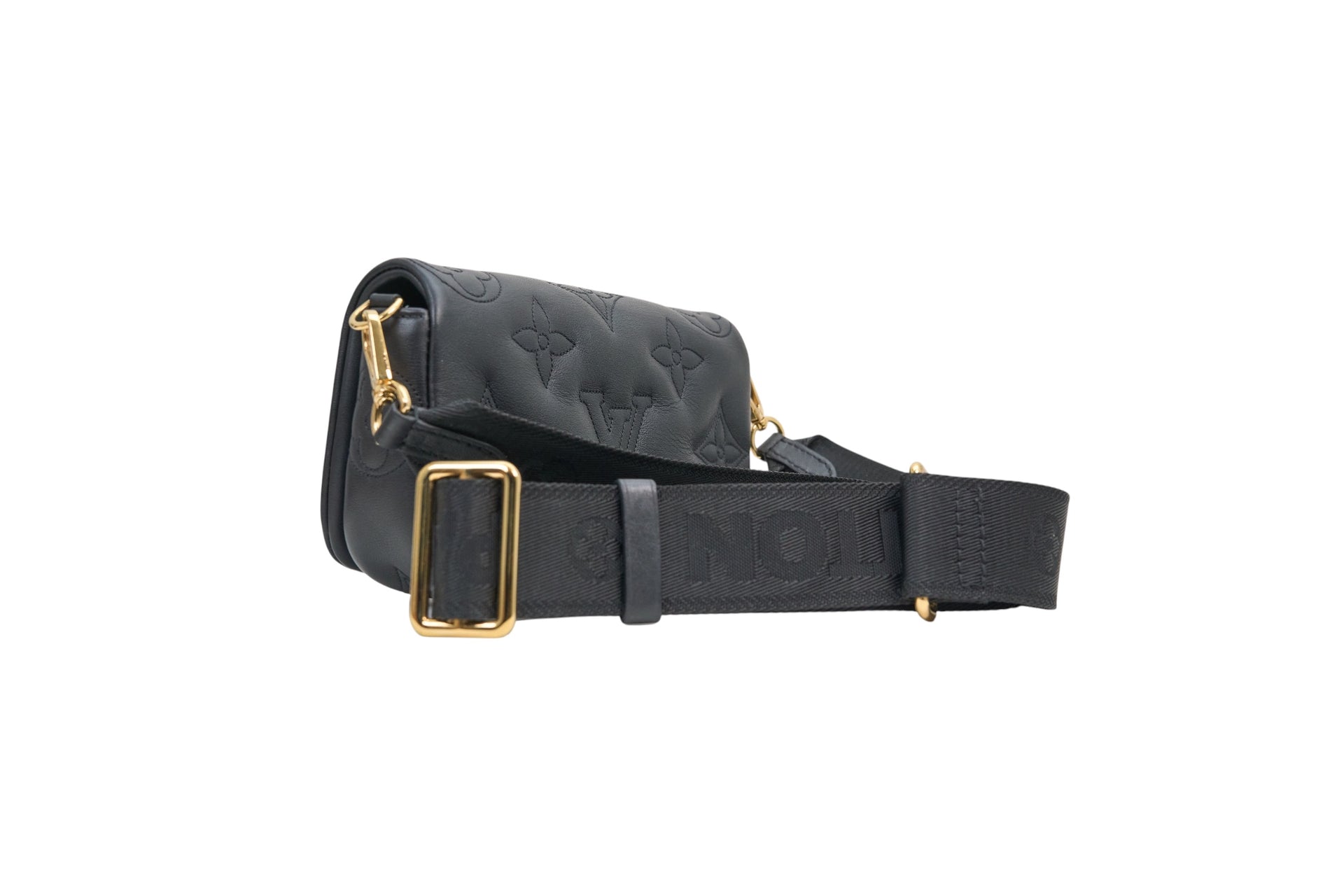 Louis Vuitton Wallet On Strap Bubblegram Black