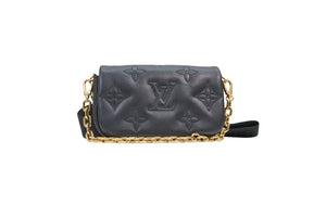 Louis Vuitton Wallet On Strap Bubblegram Black