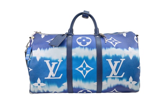 Louis Vuitton Keepall Bandouliere 50 Monogram Giant Escale Bleu