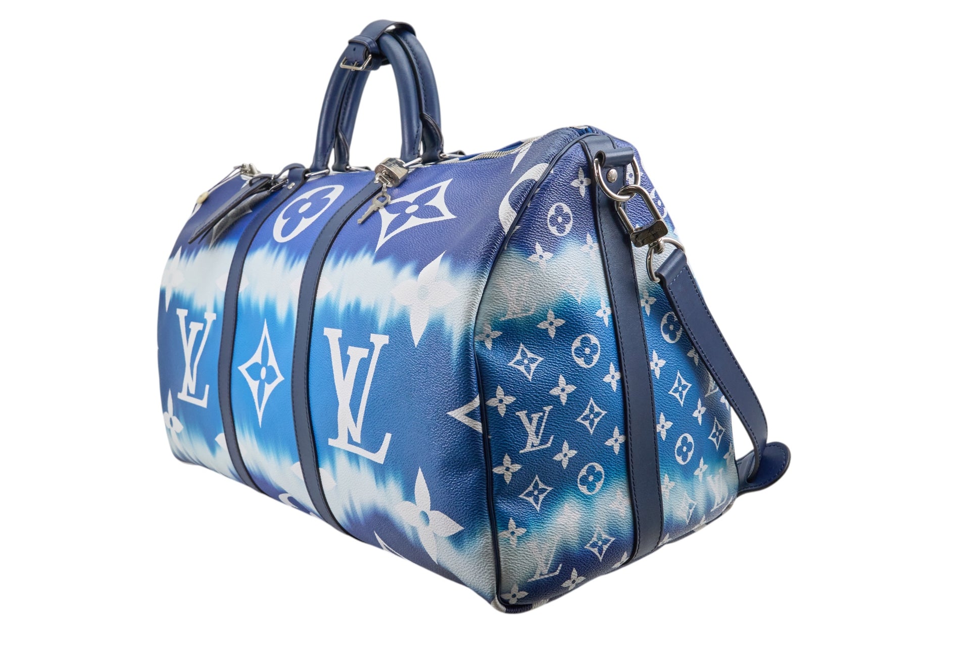 Louis Vuitton Keepall Bandouliere 50 Monogram Giant Escale Bleu