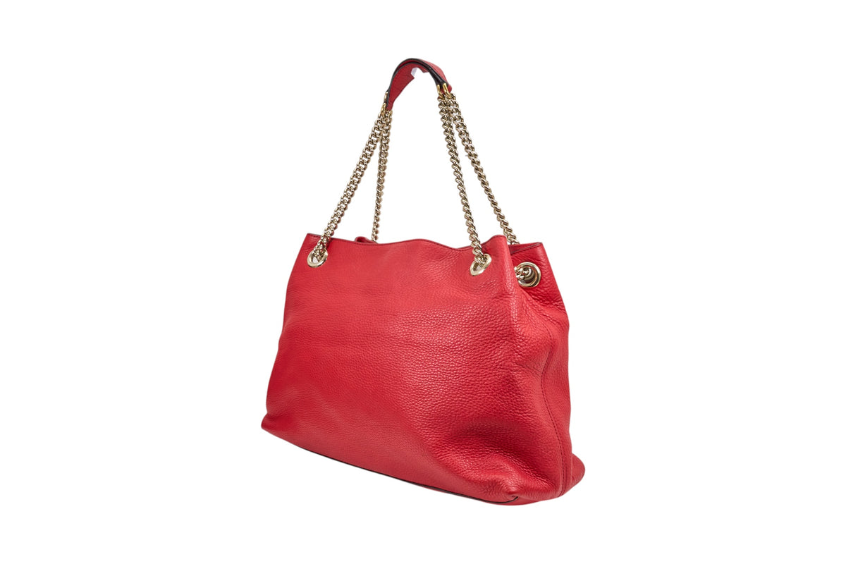 Gucci Red Leather Soho Bag