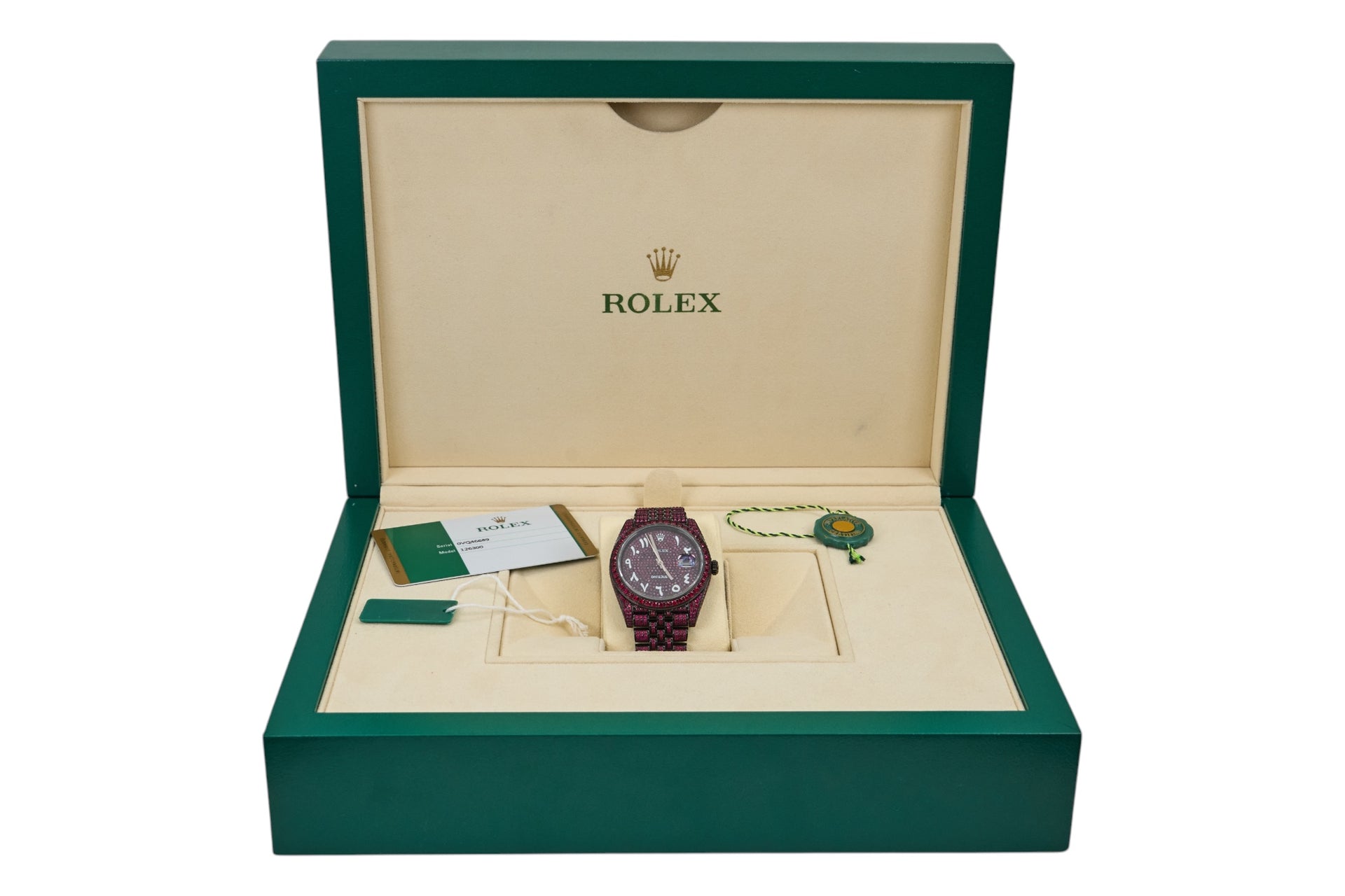 41mm Rolex Datejust II Black PVD Coated Set with Natural Rubies