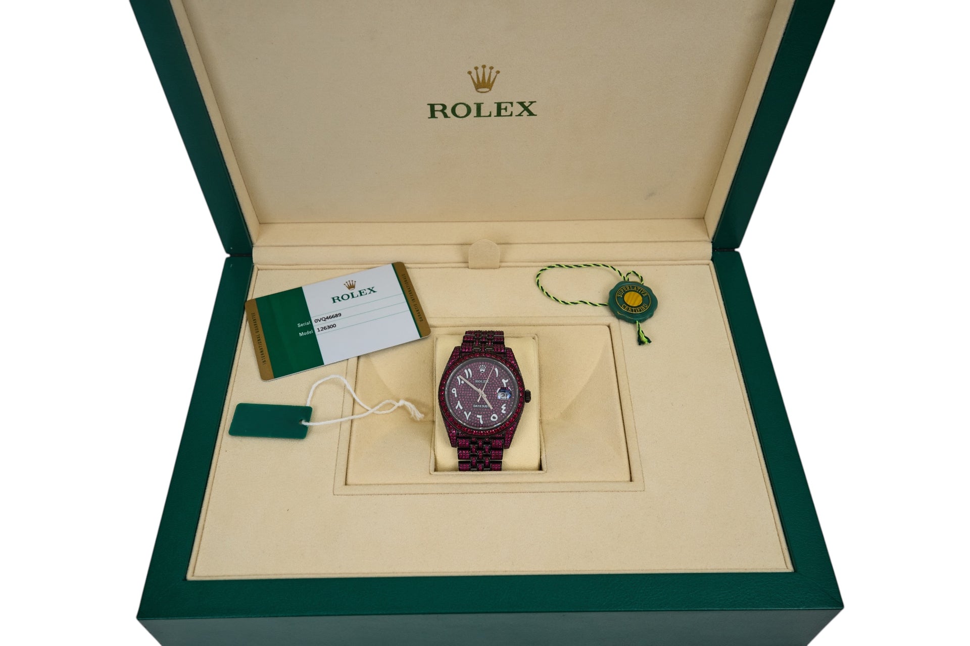 41mm Rolex Datejust II Black PVD Coated Set with Natural Rubies