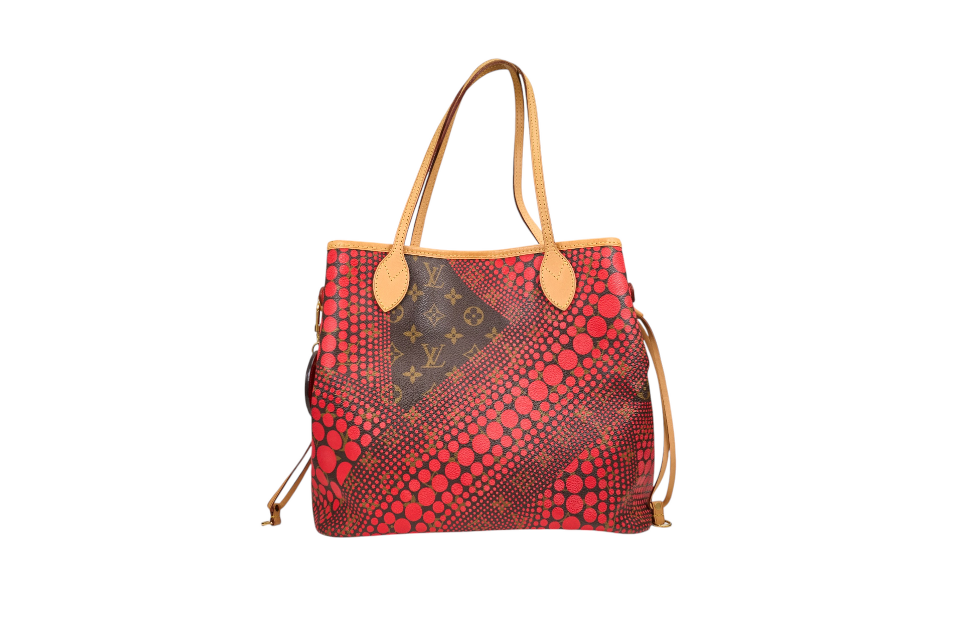 Louis Vuitton Neverfull MM Monogram Kusama Dots Red