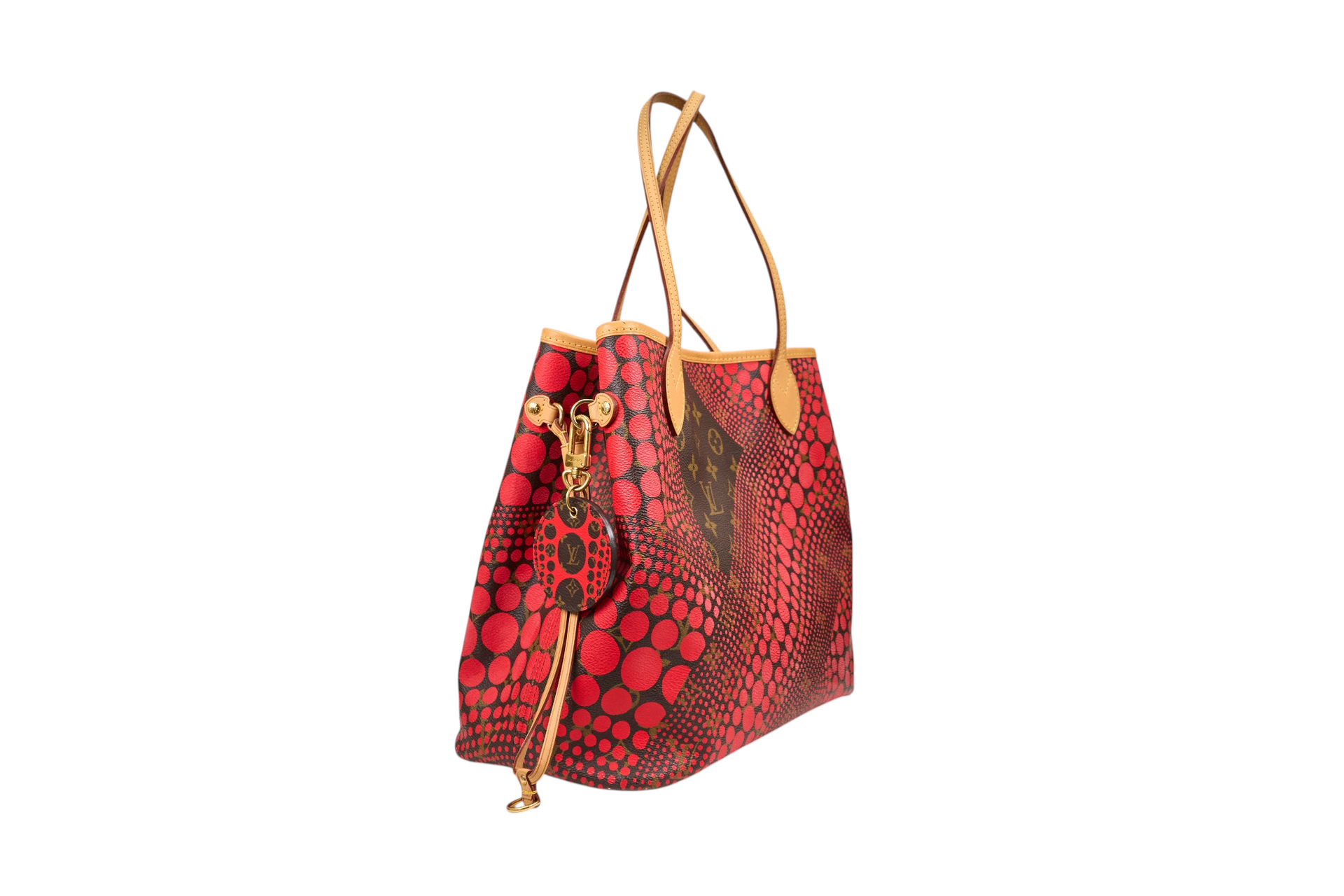 Louis Vuitton Neverfull MM Monogram Kusama Dots Red