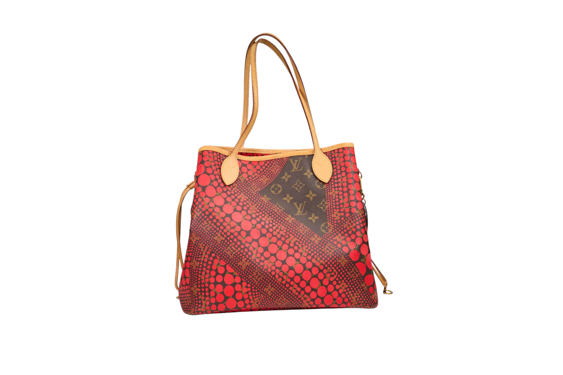 Louis Vuitton Neverfull MM Monogram Kusama Dots Red