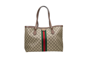 Gucci Ophidia GG Medium Tote in Beige & Ebony