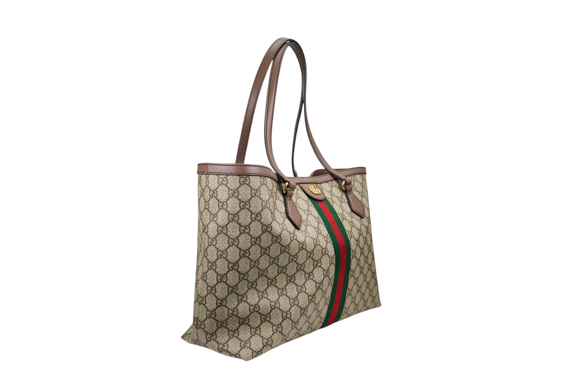 Gucci Ophidia GG Medium Tote in Beige & Ebony
