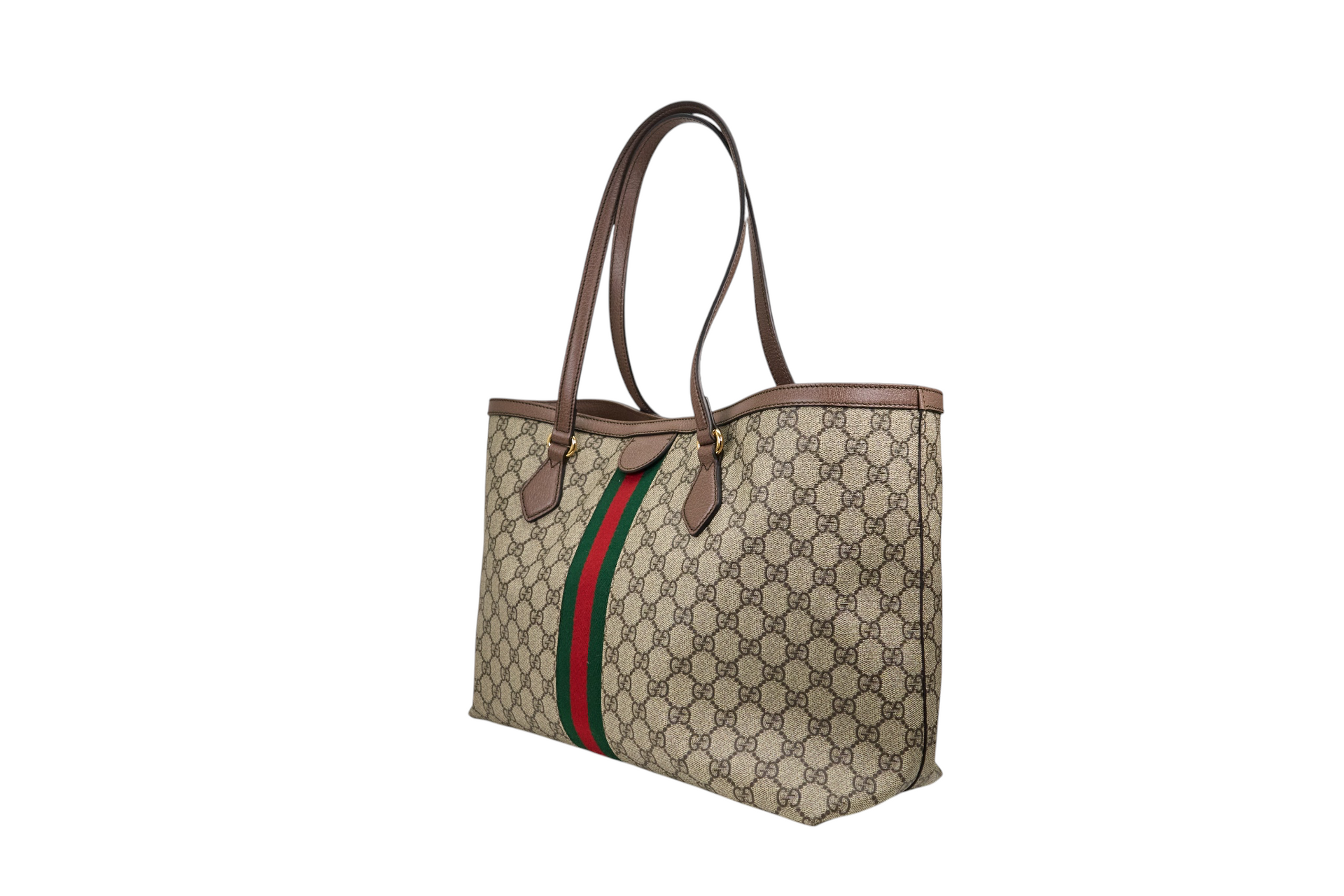 Gucci Ophidia GG Medium Tote in Beige & Ebony